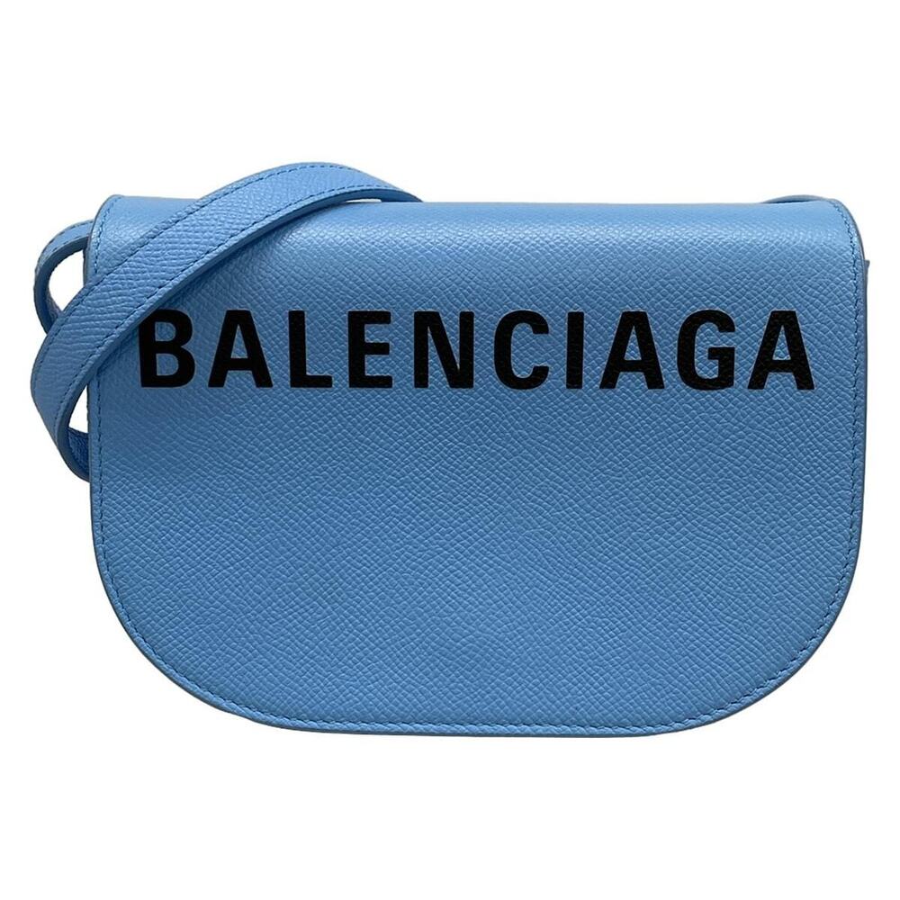 BALENCIAGA Ville Day Bag XS Shoulder Blue Leather - Picture 1 of 7